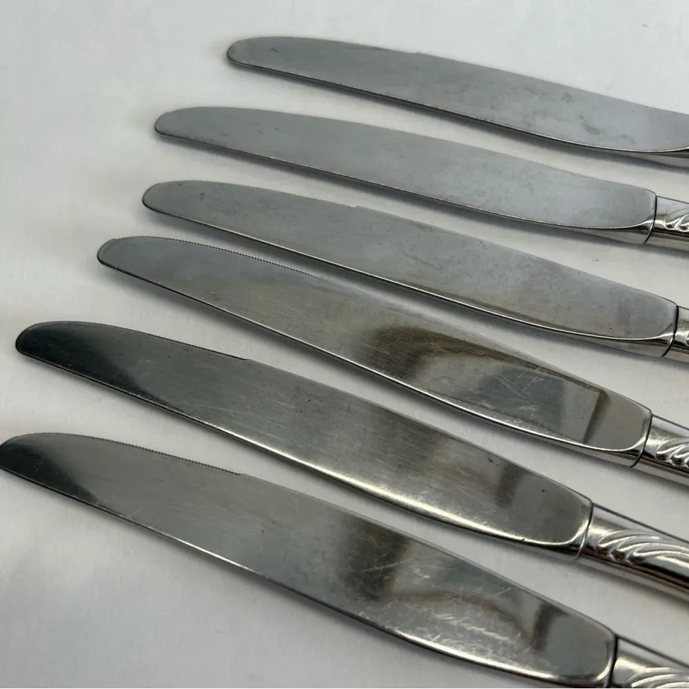 Oneida Camber Cresta Windswept Scroll 6 Dinner Knives